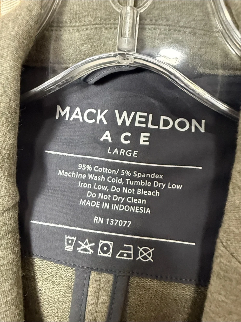 Mack Weldon Ace Blazer in Sage Heather Size Large